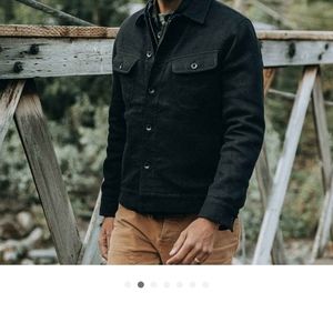 Taylor Stitch Black Sashiko Long Haul Jacket